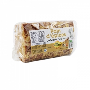 Pain d'épices au Miel et Fruits secs - 250 g